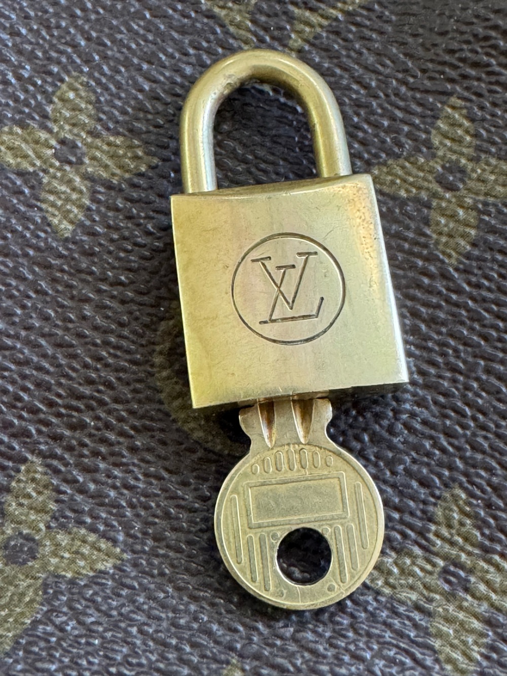 LV Branded Brass Padlock & Key 🔐 #206